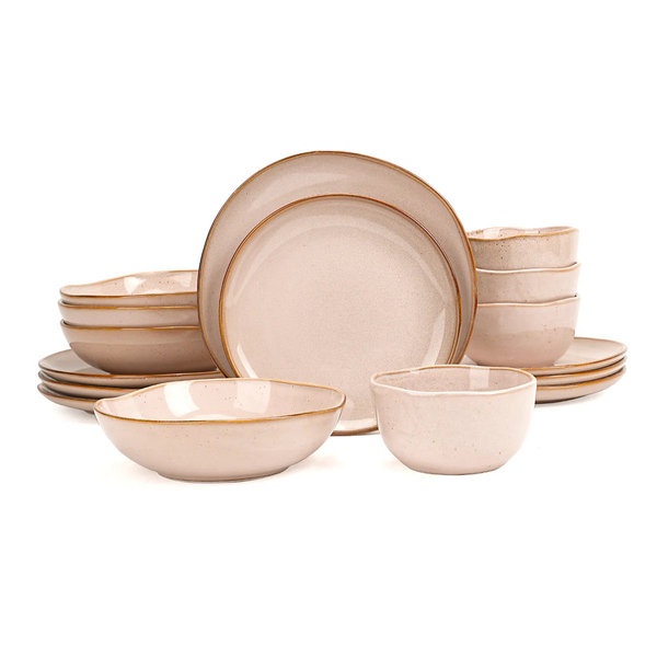 Organic Shape Stoneware Dinnerware Set