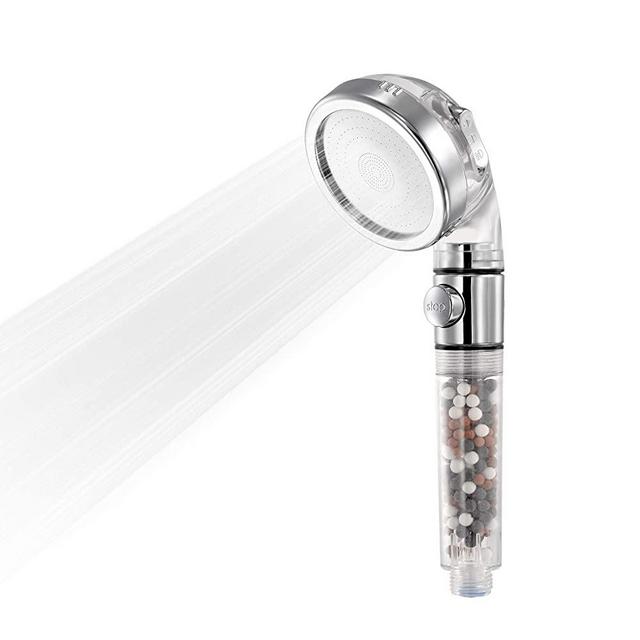 StoneStream EcoPower Shower Head System — Spa Like Ionic Filter to Soften Water, Increase Pressure & Save Water — Multi Function Showerhead With 3 Spray Settings