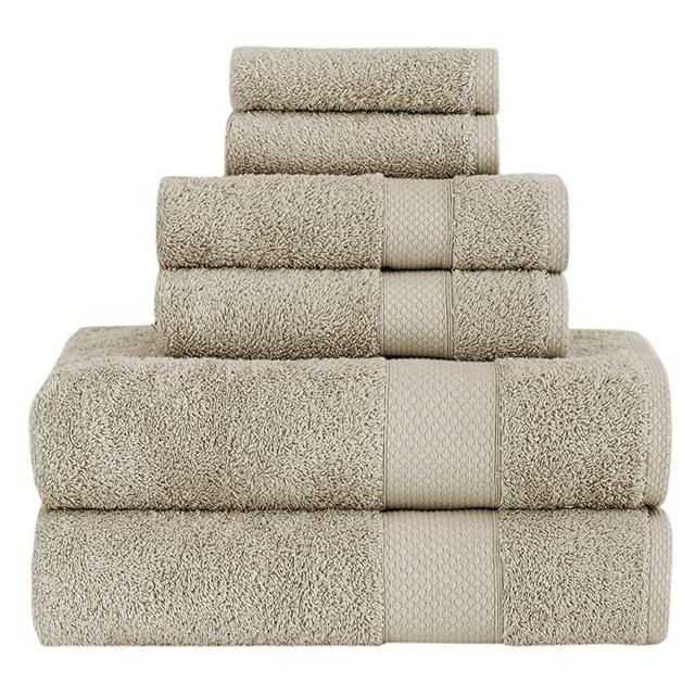 Towels Beyond - Luxury Towel Set for Bathroom, 100% Turkish Cotton, Quick Dry, Soft and Absorbent Bath Towels, Hand Towels, and Washcloths, Madison Collection - 6-Piece Set (Beige)