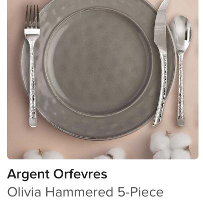 Argent Orfevres - Hammered flatware set (5 piece)