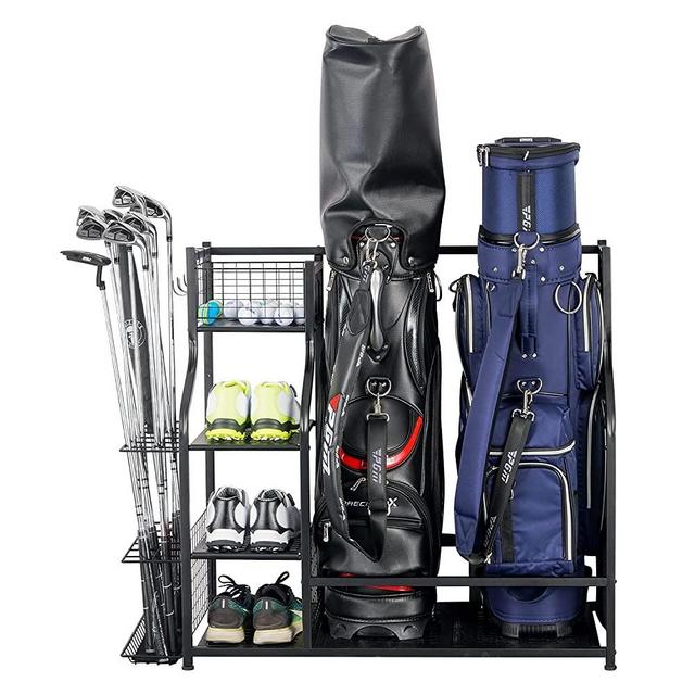 Mythinglogic Golf Storage Garage Organizer,Golf Bag Storage Stand and Other Golfing Equipment Rack