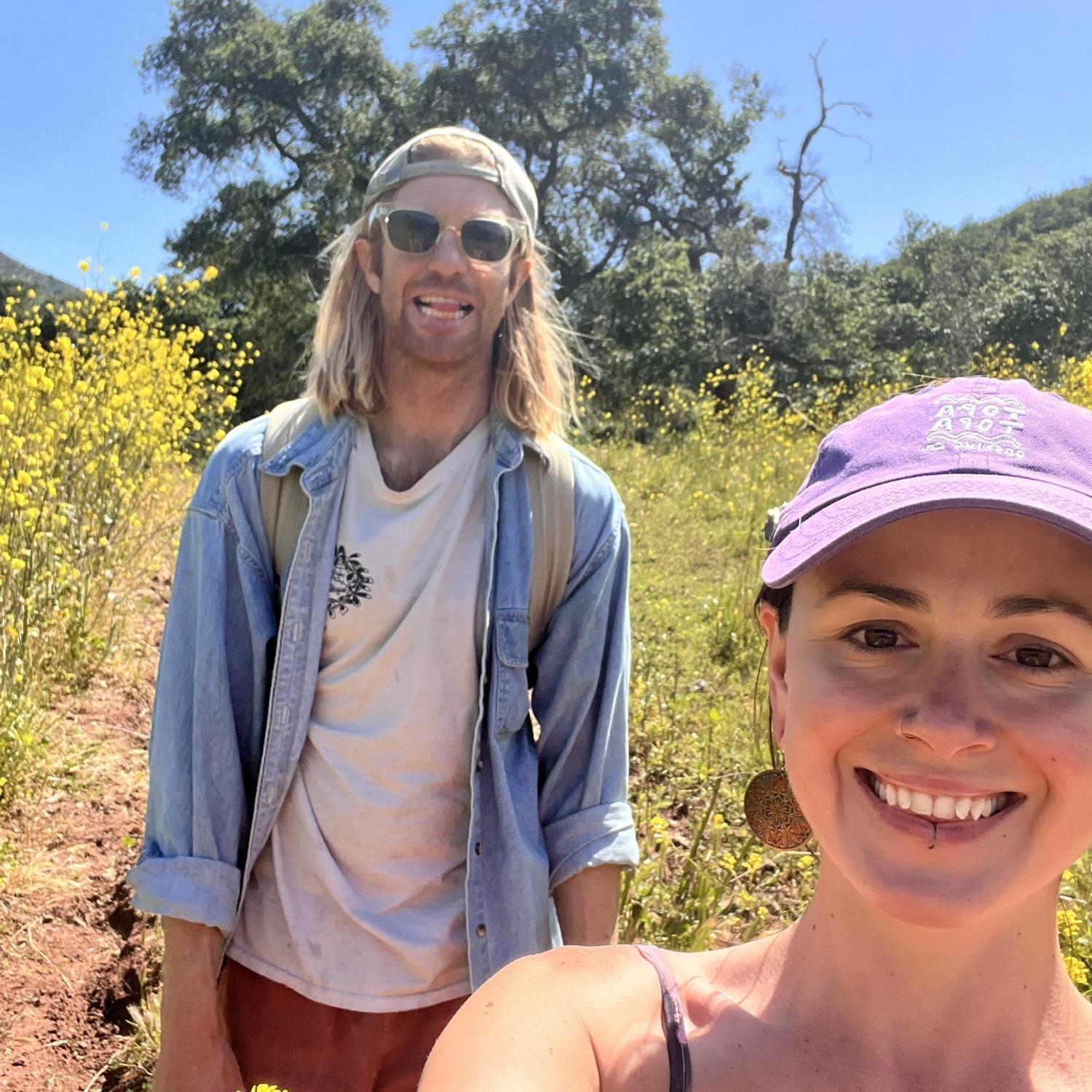 Hiking where Kevin would end up proposing.