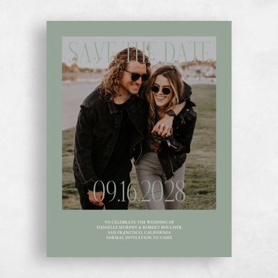 Sage, Green Wedding Save the Date - Jaden Photo