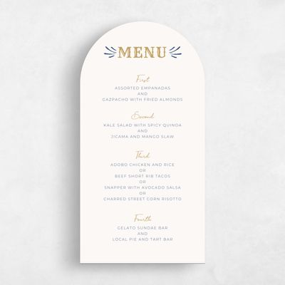 Arch Wedding Menu - Tolleson