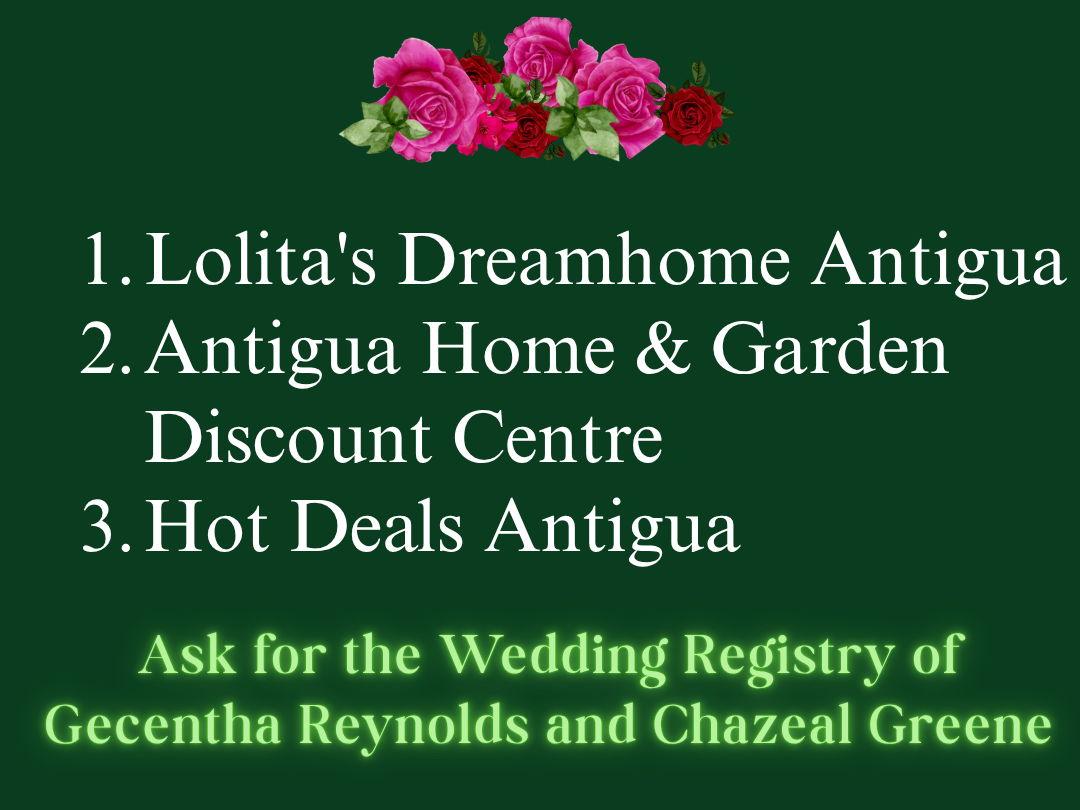 The Wedding Website of Gecentha Reynolds and Chazeal Greene