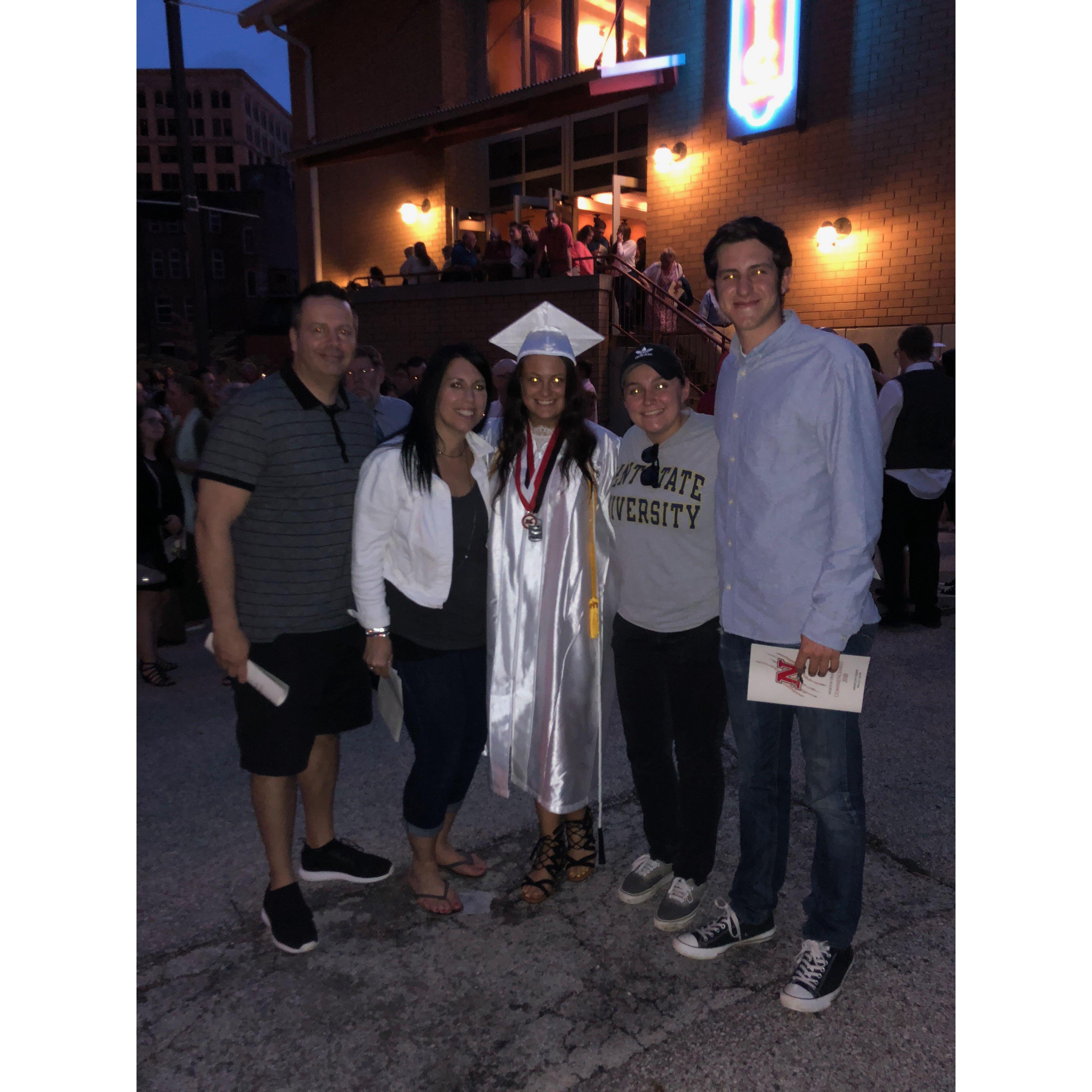 Ashley's graduation with Michele and Larry!