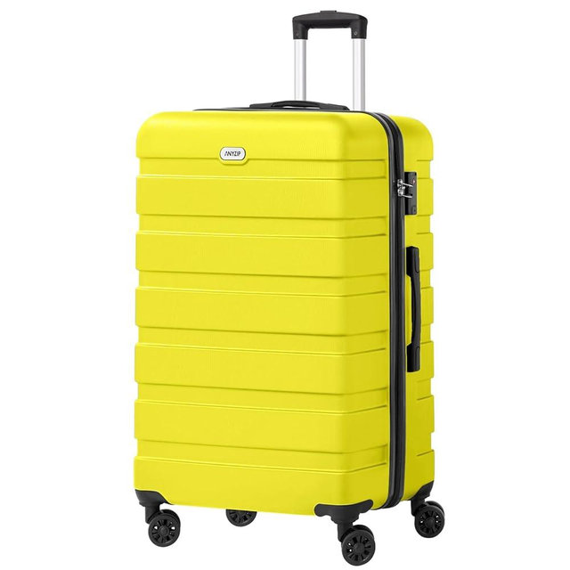 AnyZip Luggage PC ABS Hardside Lightweight Suitcase with 4 Universal Wheels TSA Lock Checked-Large 28 Inch Yellow