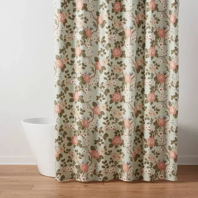 Traditonal Toile Garden Floral Shower Curtain - Threshold™