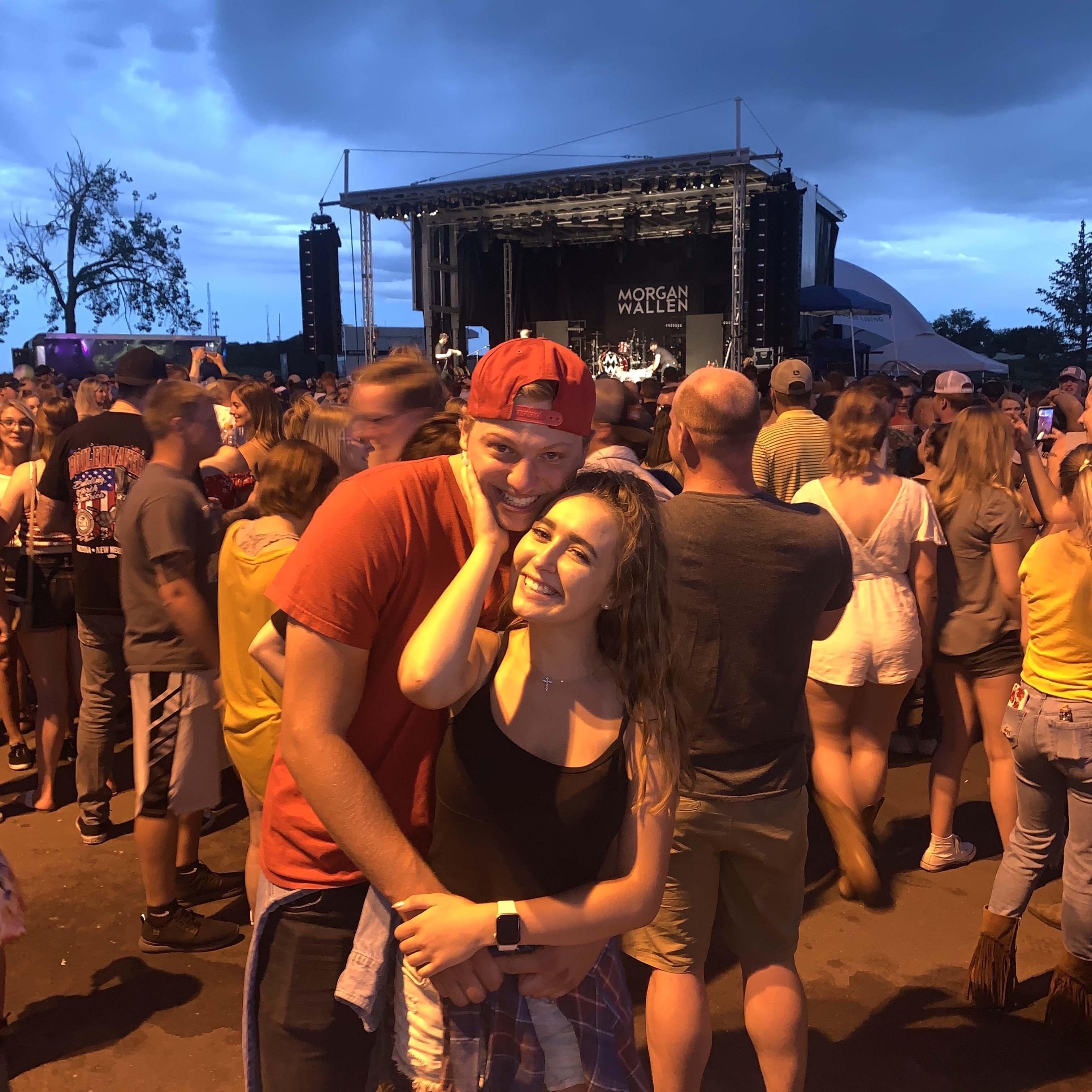 Our fist concert together!! We were able to see Morgan Wallen for FREE