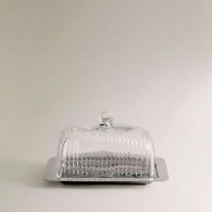 GLASS BUTTER DISH