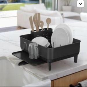 Compact Dish Drying Rack with Swivel Spout