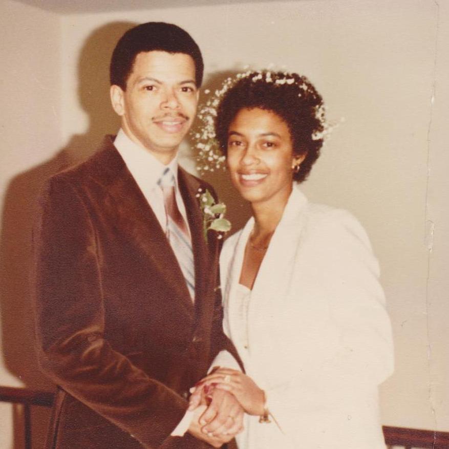We had just renewed our vows at New Light Baptist Church, Linda's family church in Bloomfield, NJ. (December 1980)