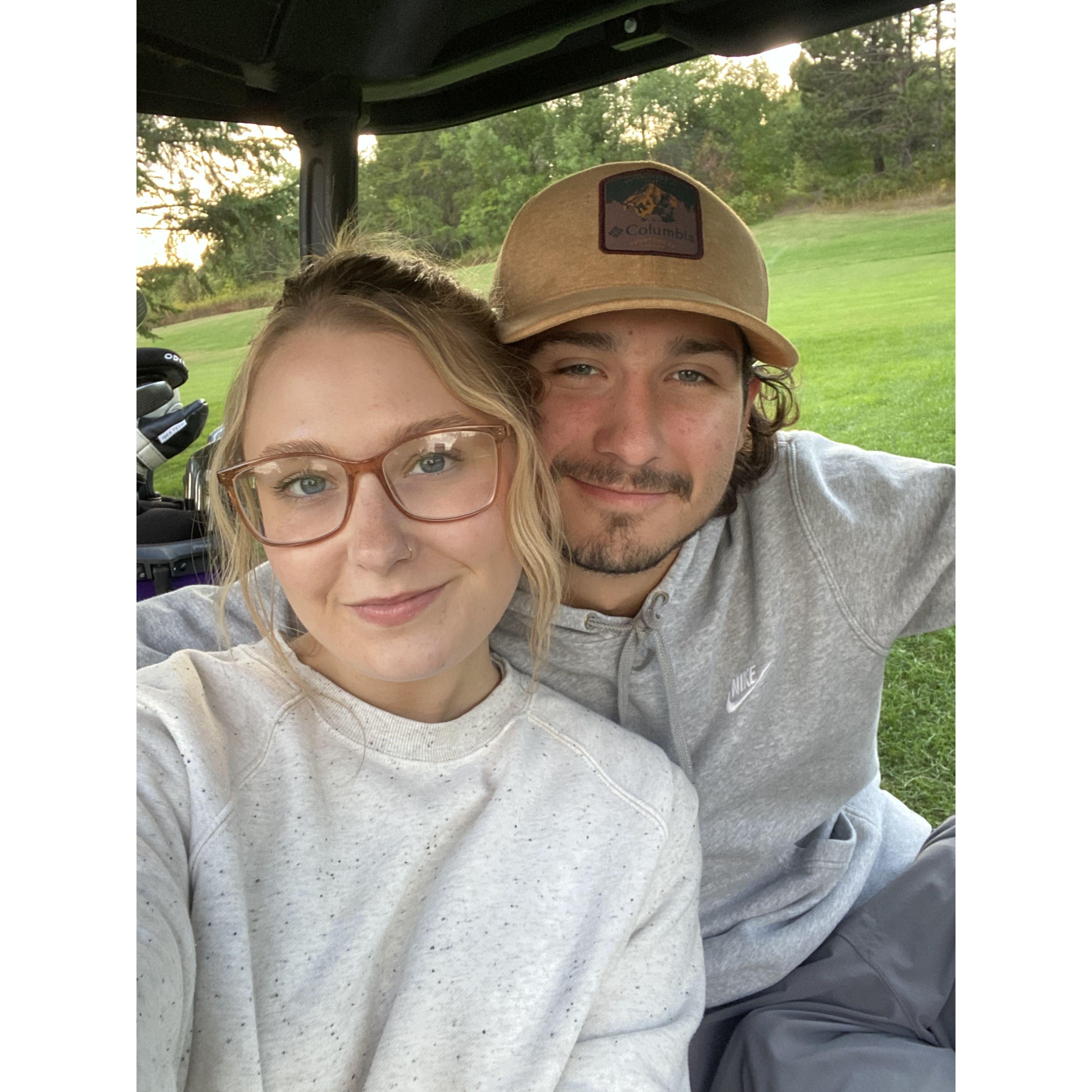 Golfing was one of the first things we found in common. Jacob is definitely an avid golfer and Ava loves to go with for a casual game!