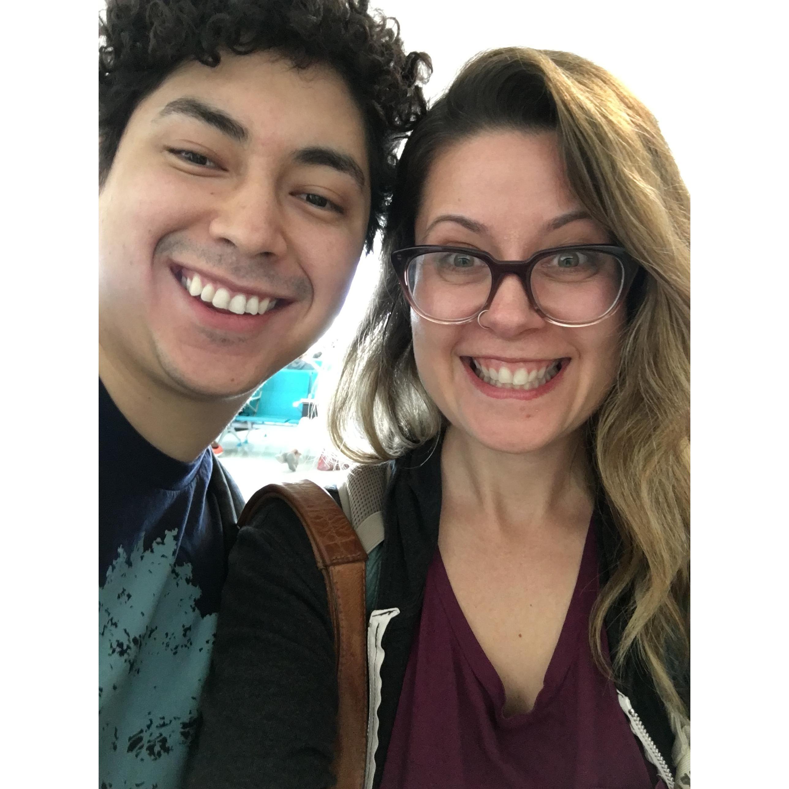 One of our first pictures together taken when we arrived in Puerto Rico to serve with our church for a week. Before we fell in love, we were great friends.