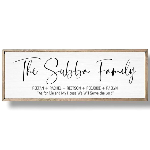 Last Name Signs for Home | Personalized Framed Wooden Family Name Sign for Home Decor Wall | Custom Wood Signs | Monogram Name Wall Decor | Established Wood Sign | Housewarming Gift