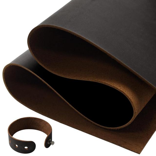 Jack&Chris 18"x24" Tooling Leather Square Leather Sheets 1.8-2.0MM Thick Genuine Top Full Grain Leather for Crafts Tooling Sewing Crazy Horse Cowhide