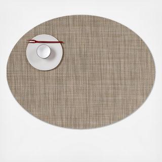 Oval Mini Basketweave Placemat, Set of 4