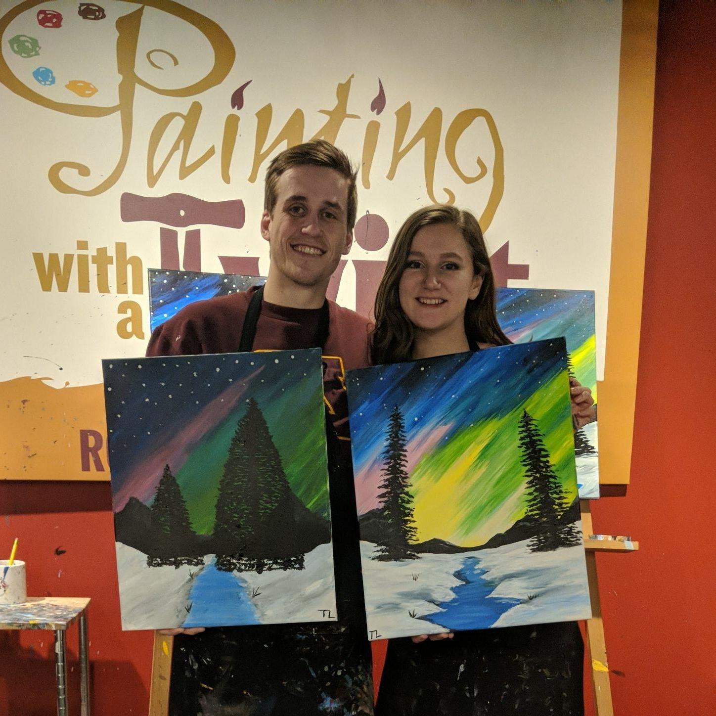 First wine & painting