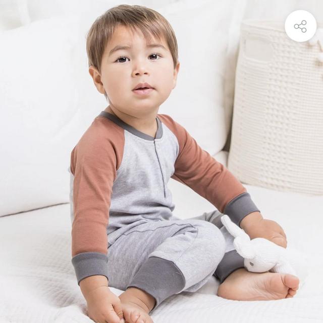 Organic Baby Brix Henley Romper (12-18mo) - Colored Organics