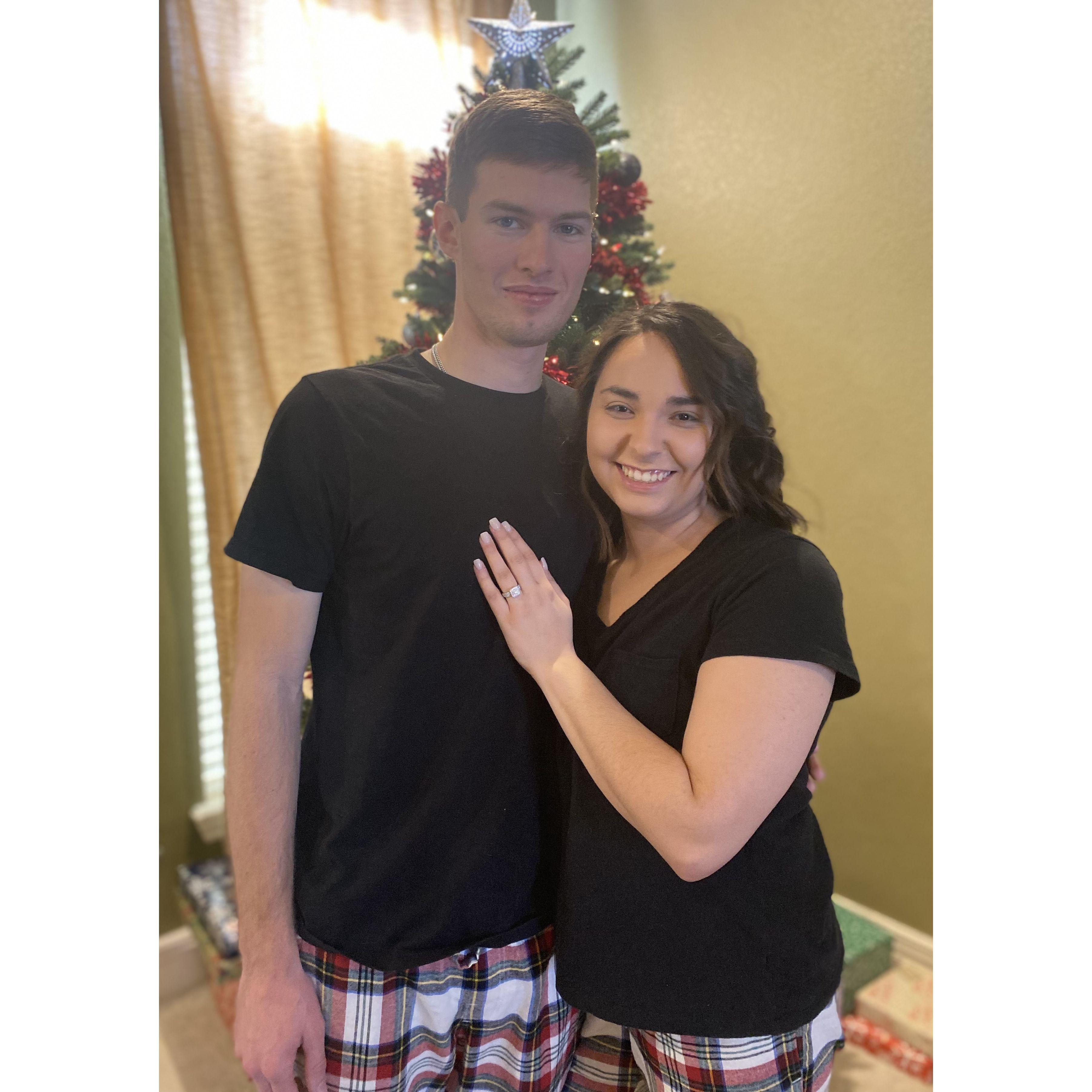 Christmas Day! He popped the question!