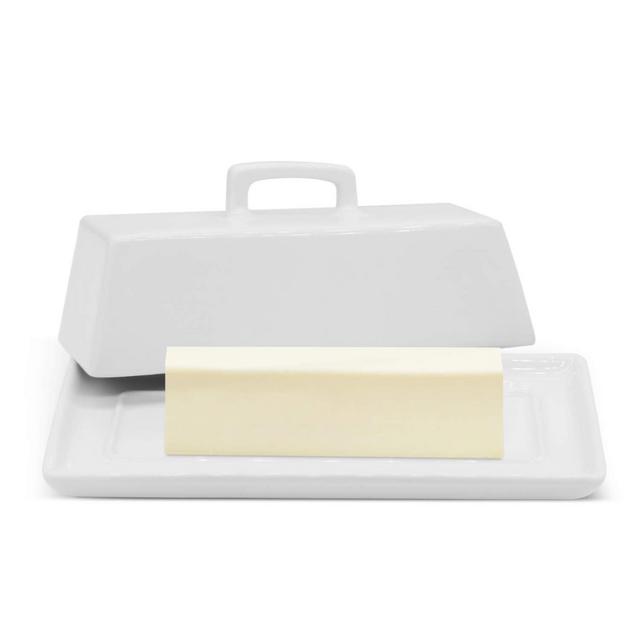 Connyam Ceramic Butter Dish with Handle Lid, Dishwasher Safe