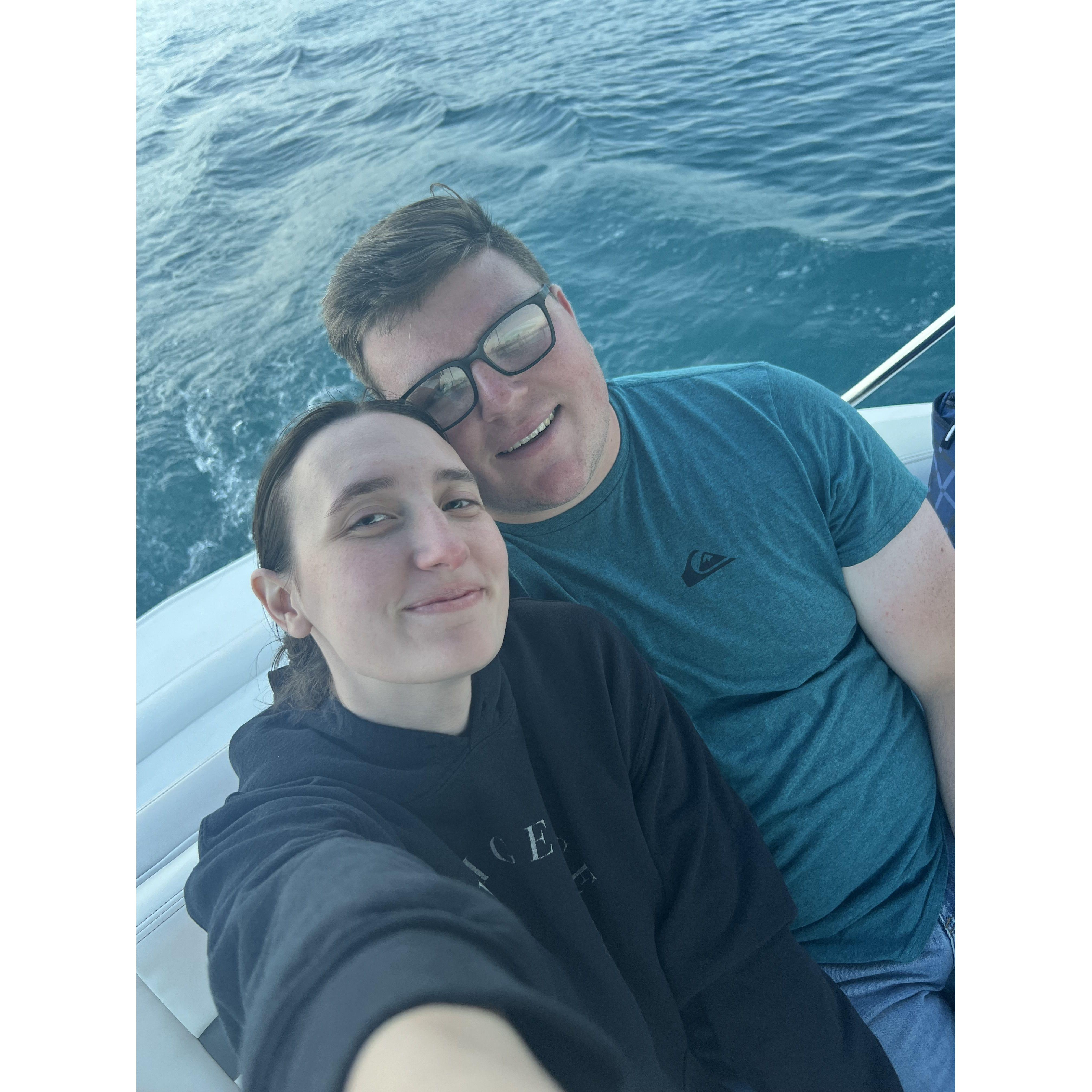 First time out on the lake together