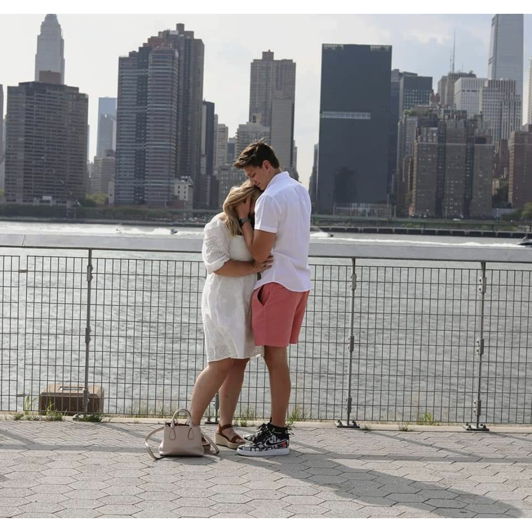 Our engagement in Long Island overlooking the skyline of NYC!