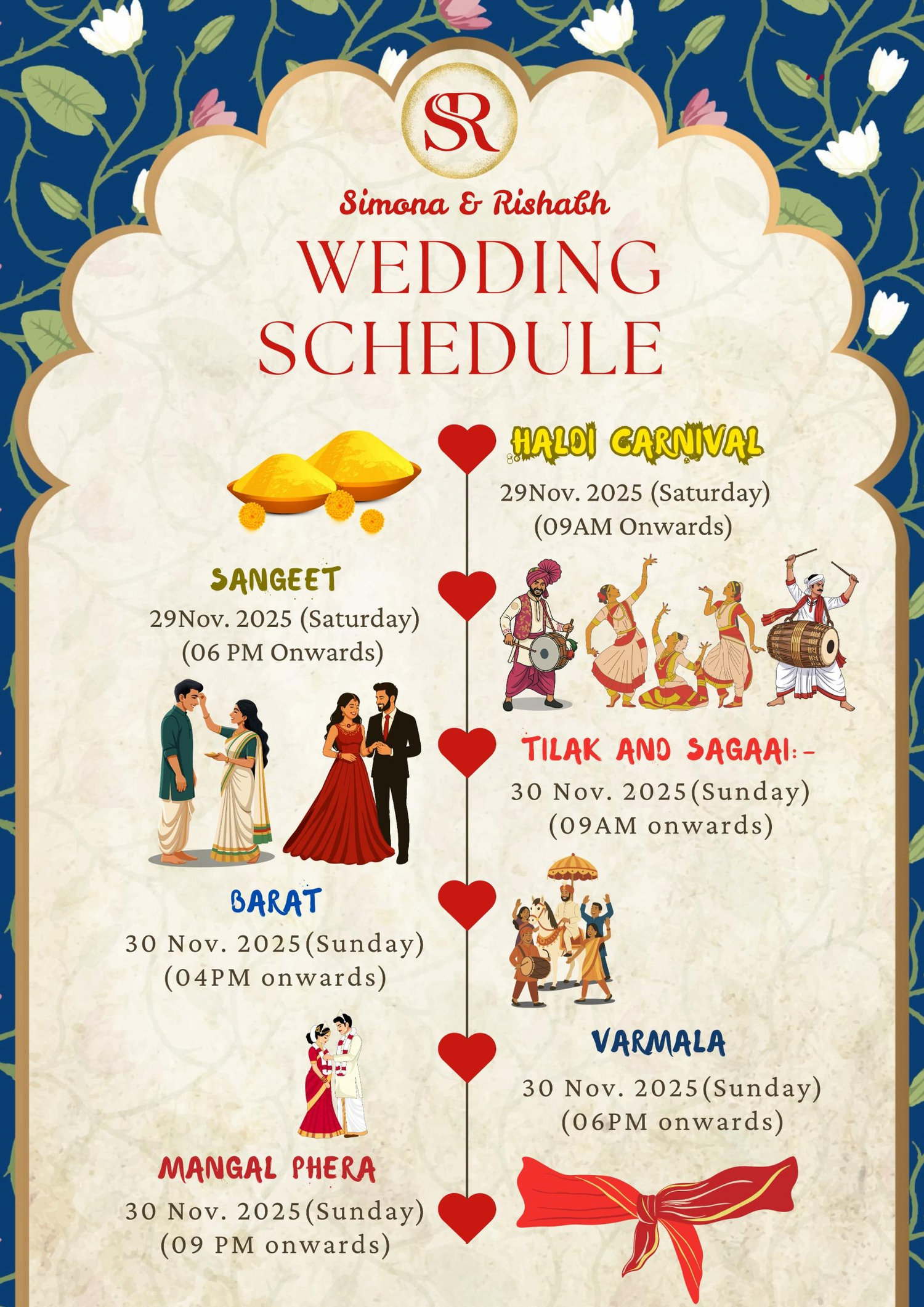 The Wedding Website of Simona ❤️ and Rishabh ❤️