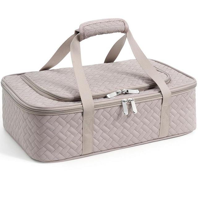 MIAOJIE Insulated Casserole Carrier - Portable Casserole Carrier for Hot or Cold Food, Lasagna Holder for Parties,Picnic,Cookouts,Traveling - Fits 9" x 13" Baking Dish (Grey)