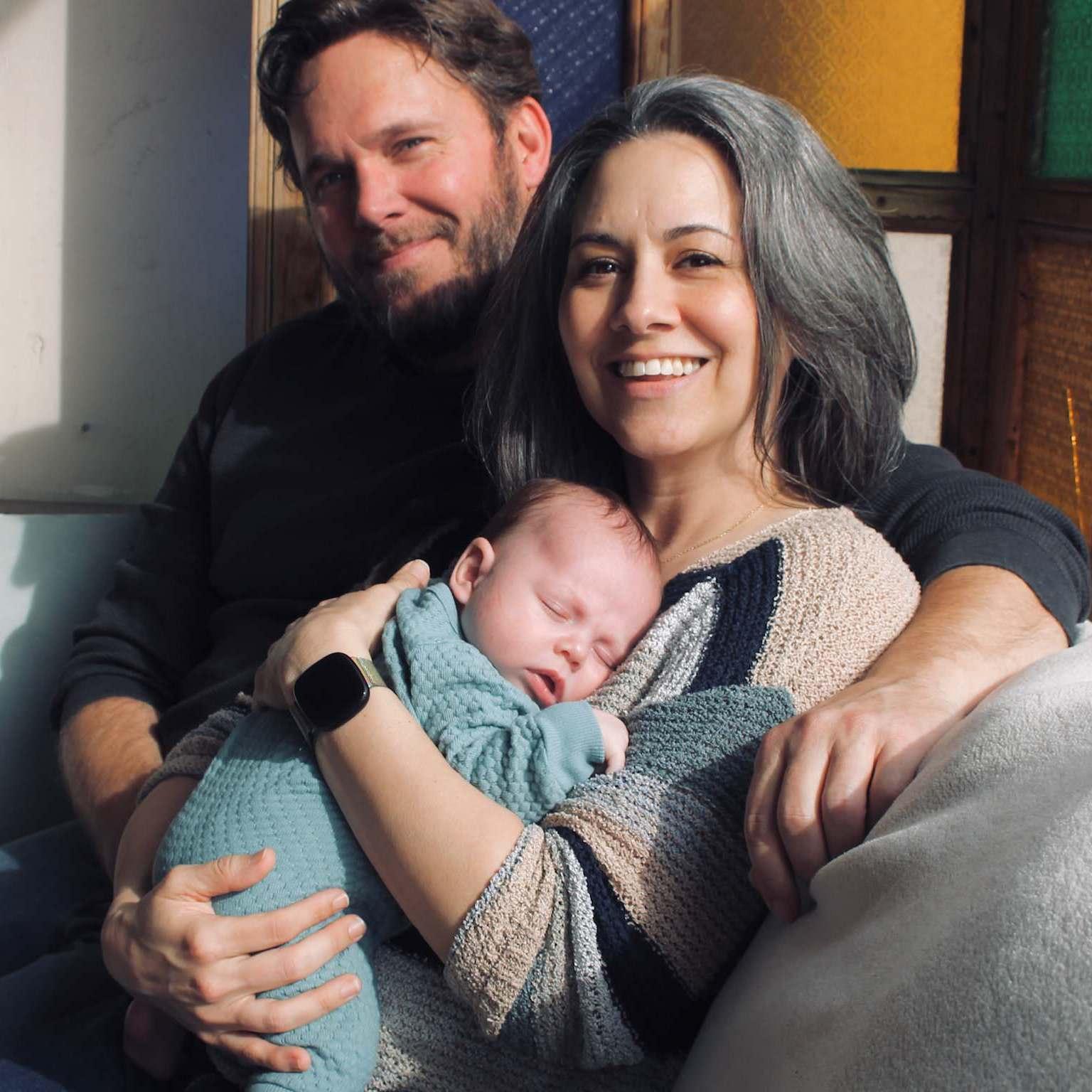 At home with Jack, our bundle of joy.