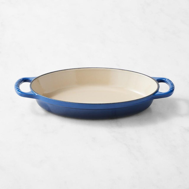 Le Creuset Signature Enameled Cast Iron Oval Gratin Baker, 1-Qt., Lapis