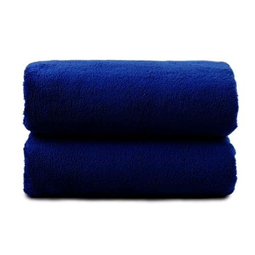 Pack Of 2 Luxury Super Bath Sheet Extra Large & Soft High Absorbent Beach Towels 100% Egyptian Cotton Quick Dry Plush Fluffy Towels(95x200). (Royal Blue)