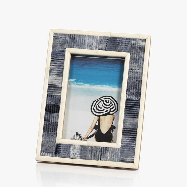 Meredith Blue Carved Frame, 4" X 6"