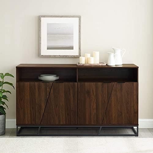 58" Angled Door Sideboard - Dark Walnut