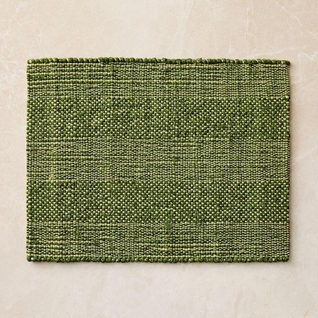 Chunky Textured Placemats, Pesto, Set of 4