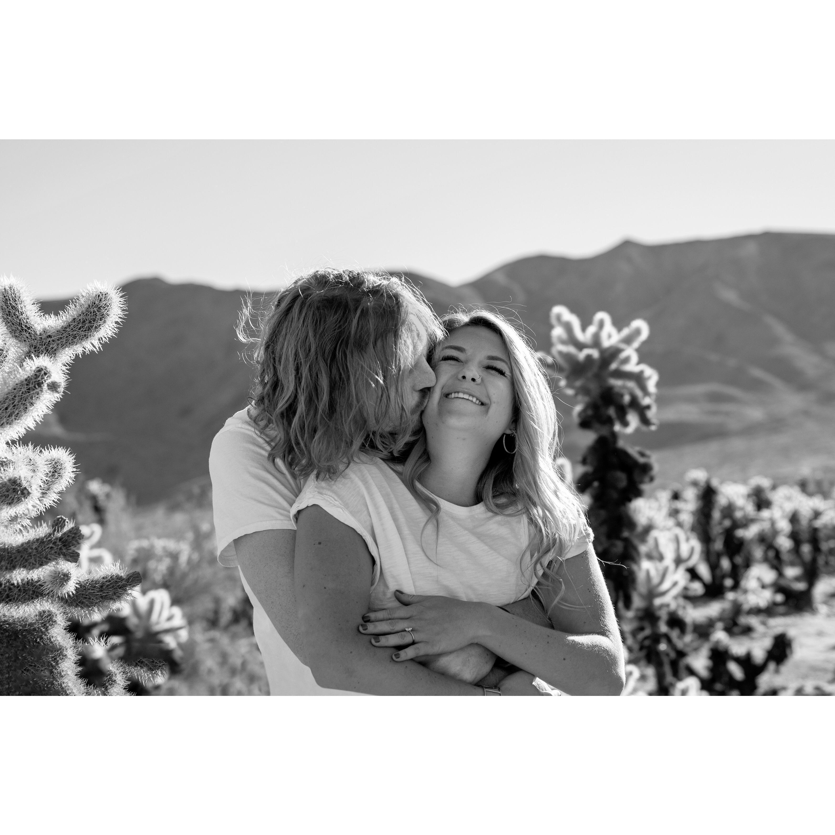 Engagement photos in Joshua Tree, taken by Jane's Aunt Janet!