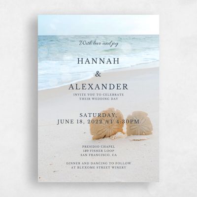Grayed Navy, Grey Wedding Invitation - Havasu Classic