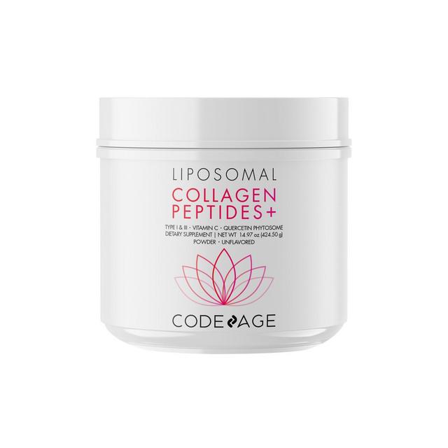 Codeage Liposomal Collagen Peptides Powder with Vitamin C & Quercetin Phytosome Supplement - 14.97oz