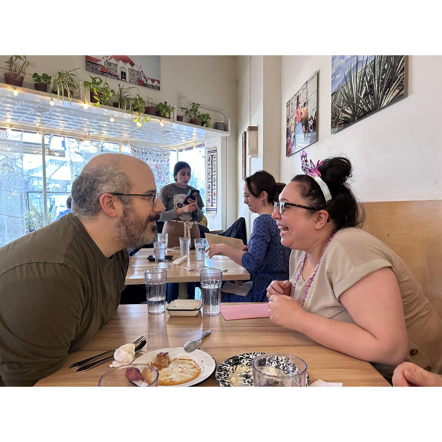 Birthday celebration/obligatory staring contest!