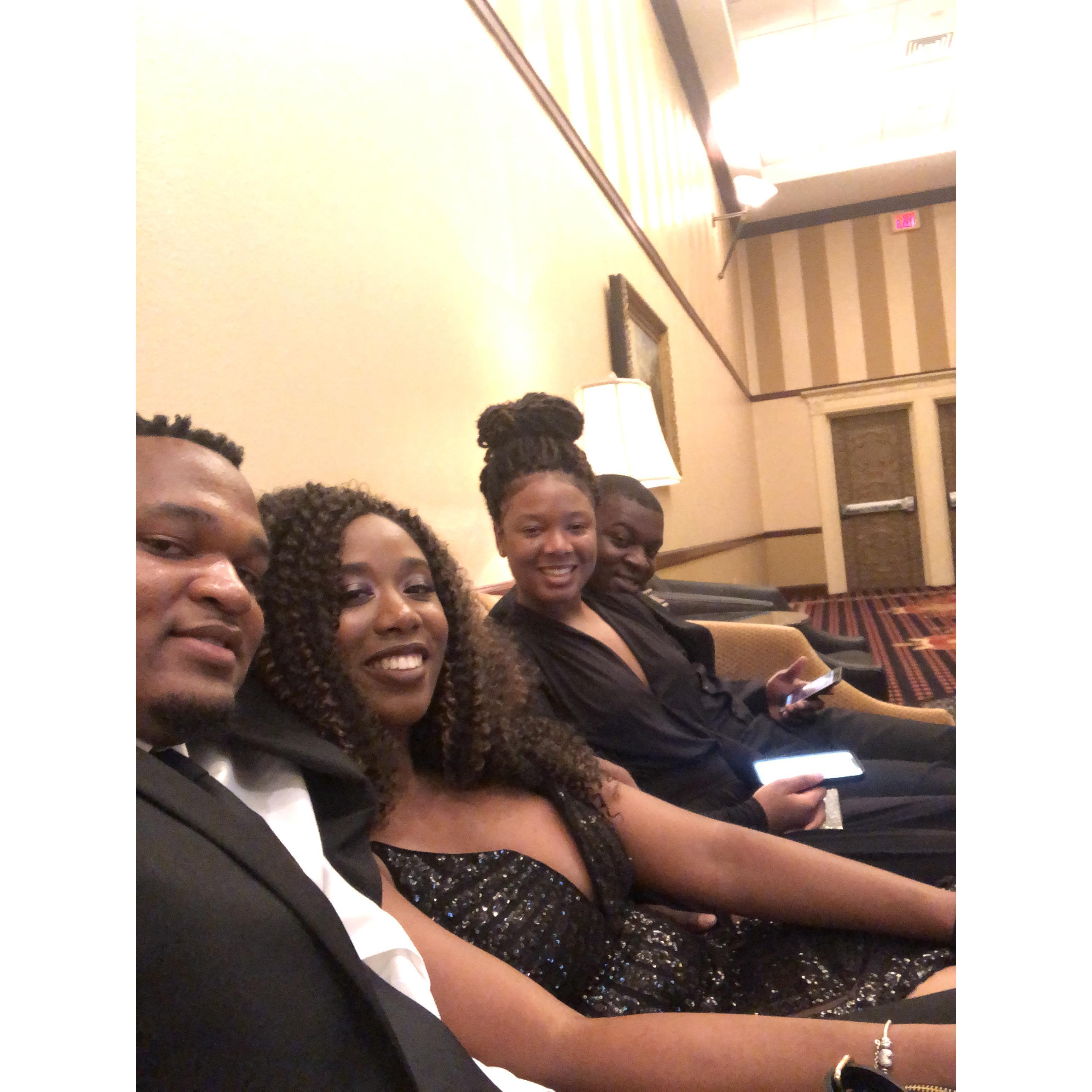Our first wedding together. Lyrik caught the bouquet, Martin ran away.! Little did he know, he couldn't get away LOL.