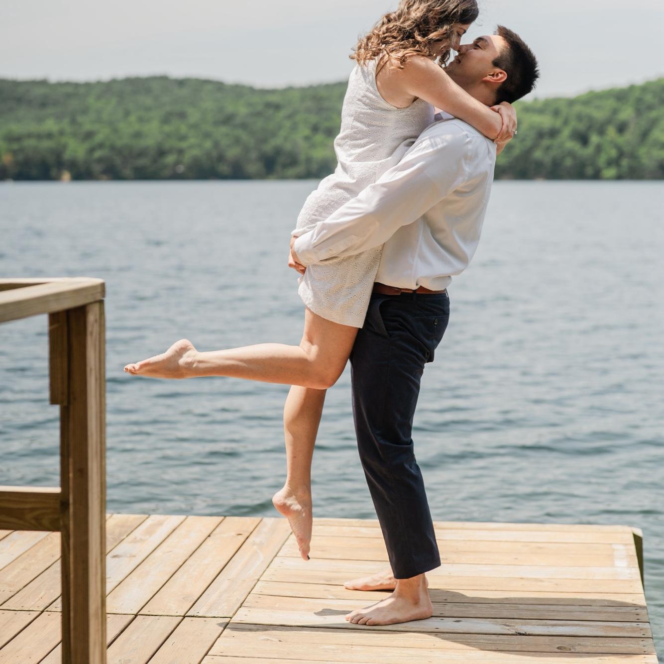 July 2025 - Engagement Photos!! Sunset Lake, Benson, VT (at Abbie’s Grammie’s lake house).