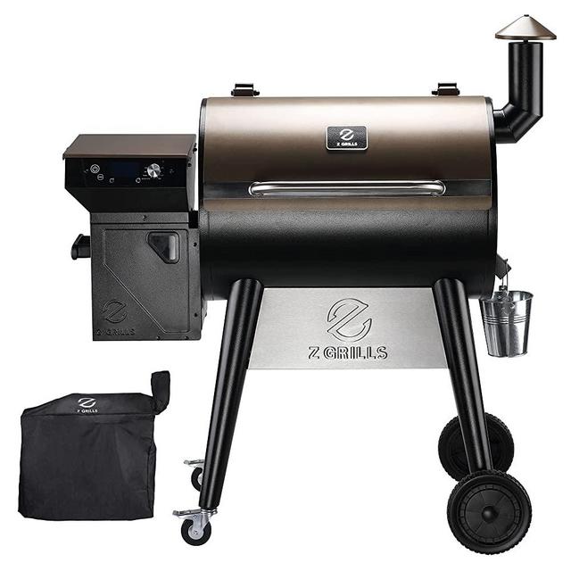 Z GRILLS Wood Pellet Grill & Smoker for Outdoor Cooking, 8 in 1 BBQ Grill with Digital Controller, 694 Sq (ZPG-7002C)