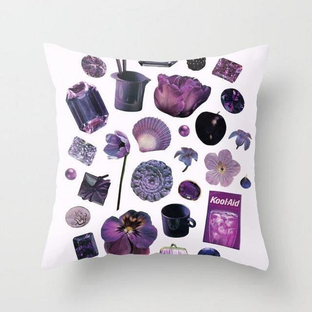 PURPLE Throw Pillow by Beth Hoeckel