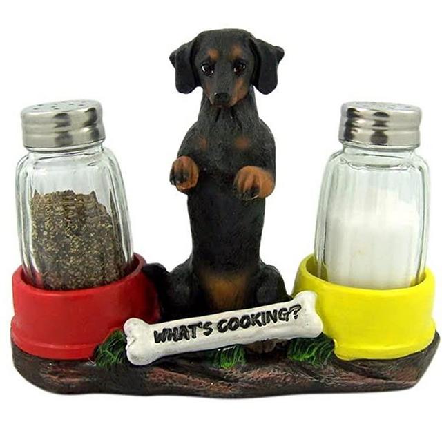 Hot N' Spicy Dachshund Salt & Pepper Shaker Holder