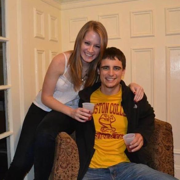 Celebrating after a BC football game (once Ashley changed out of her dance team uniform!)