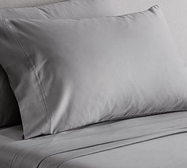 700-Thread-Count Extra Pillowcases, Set of 2, King, Smoke Gray