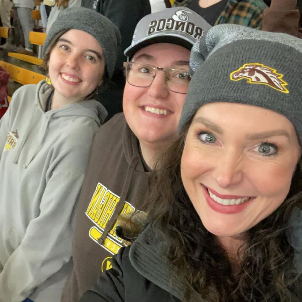 Lake, Jay, and Marci at a Western Michigan Hockey game. Lawson Arena, November 2024.