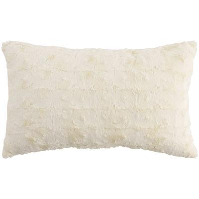 Fuzzy Pillows Collection Fuzzy Ivory Lumbar Pillow