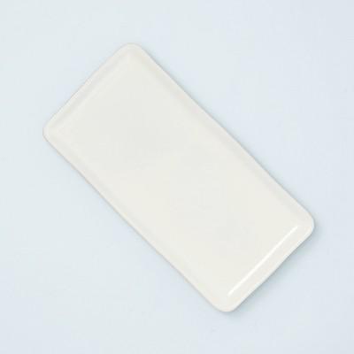 7" x 14" Matte Stoneware Serving Platter Sour Cream - Hearth & Hand™ with Magnolia