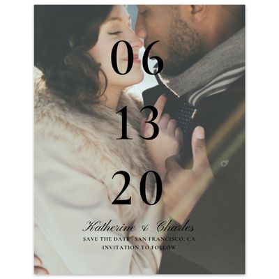 Grey Wedding Digital Save the Date - Blake Figure